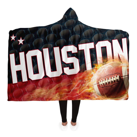 Houston Football Hooded Blanket