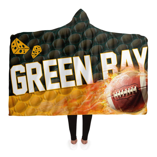 Green Bay Football Hooded Blanket