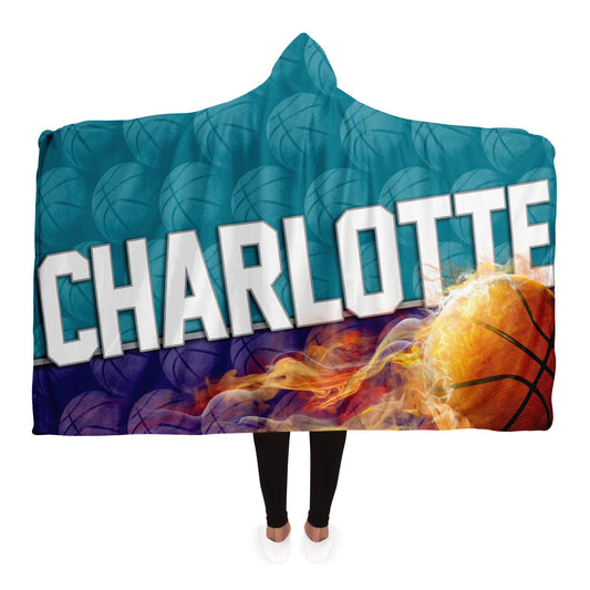 Charlotte Basketball Hooded Blanket