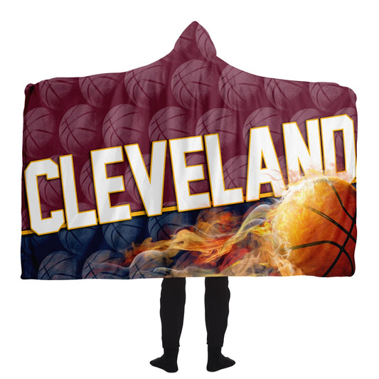 Cleveland Basketball Hooded Blanket