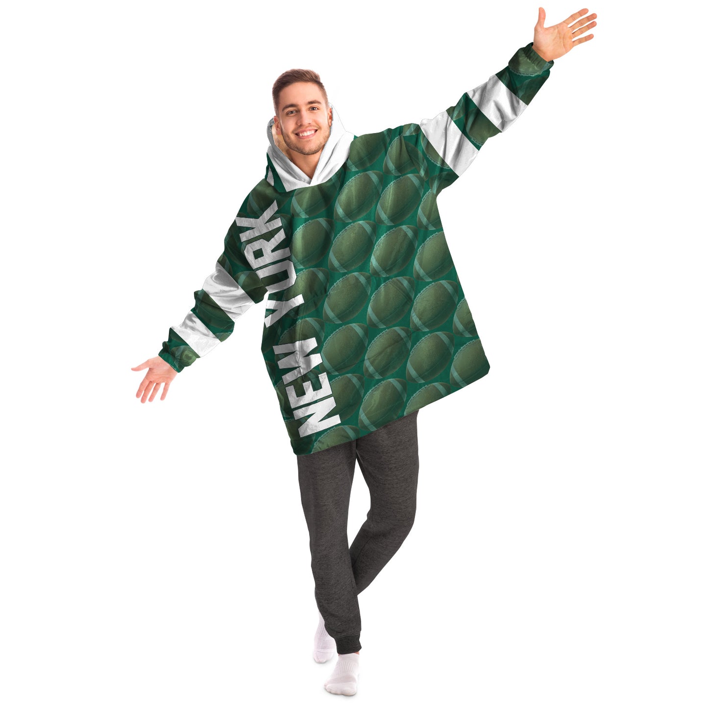 New York Green Football Snuggly Hoodie