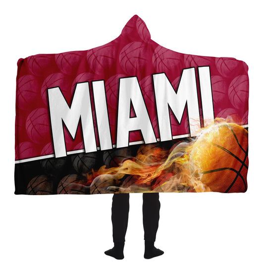 Miami Basketball Hooded Blanket