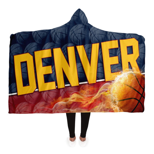 Denver Basketball Hooded Blanket