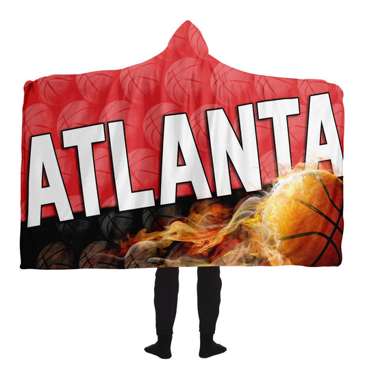 Atlanta Basketball Hooded Blanket